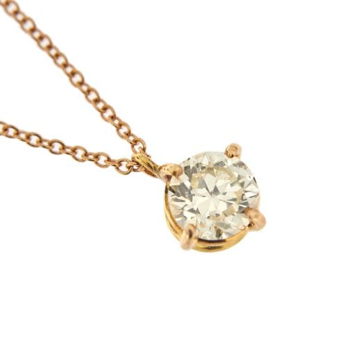 Collier Collier solitaire - Pendentif en or jaune 18 carats et diamant 0,73 ct 58 Facettes 24366
