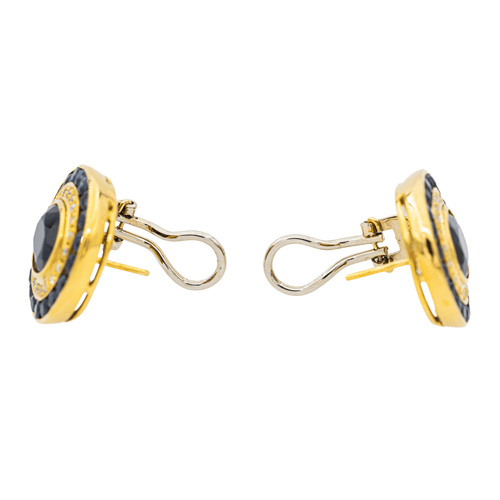 Boucles d'oreilles Boucles d'oreilles Or jaune Saphir, Diamant 58 Facettes 2441314CN