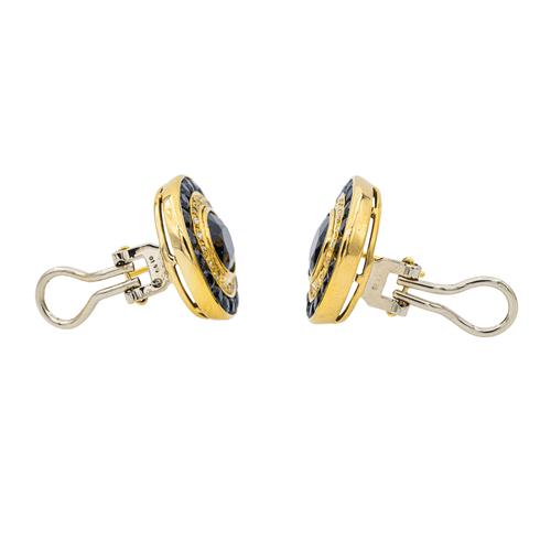 Boucles d'oreilles Boucles d'oreilles Or jaune Saphir, Diamant 58 Facettes 2441314CN