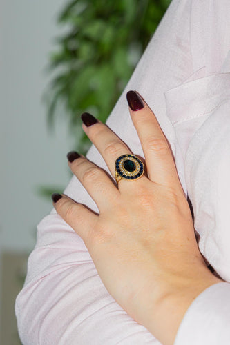 Bague 52 Bague Or jaune Saphir, Diamant 58 Facettes 2441315CN