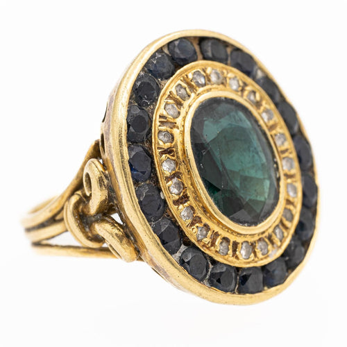 Bague 52 Bague Or jaune Saphir, Diamant 58 Facettes 2441315CN