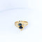 Bague 55 Bague en or jaune 18 carats avec diamants et saphirs 58 Facettes 24509
