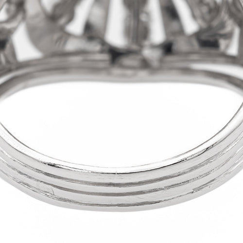 Bague 57 Bague rétro en platine 950 pavée de diamants taille ancienne 58 Facettes 2472910CN