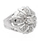 Bague 57 Bague rétro en platine 950 pavée de diamants taille ancienne 58 Facettes 2472910CN