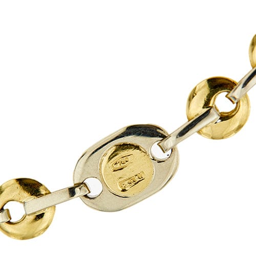 Collier Sauro - Collier maille brevetée en or jaune et or blanc 18 ct 58 Facettes 24774