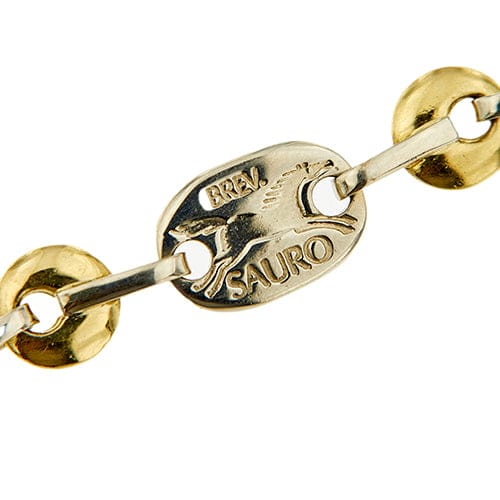 Collier Sauro - Collier maille brevetée en or jaune et or blanc 18 ct 58 Facettes 24774