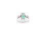 Bague 55 Bague vintage en platine avec émeraude 1,90 ct et diamants 58 Facettes 24799-26633