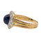 Bague 57 Bague Art déco en or jaune et or blanc, saphir et diamants 58 Facettes 2480169CN