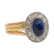 Bague 57 Bague Art déco en or jaune et or blanc, saphir et diamants 58 Facettes 2480169CN
