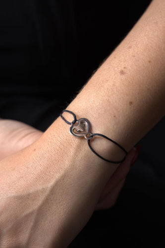 Bracelet O.J. Perrin Légendes - Bracelet cœur en or blanc 18 carats 58 Facettes 2487268CN