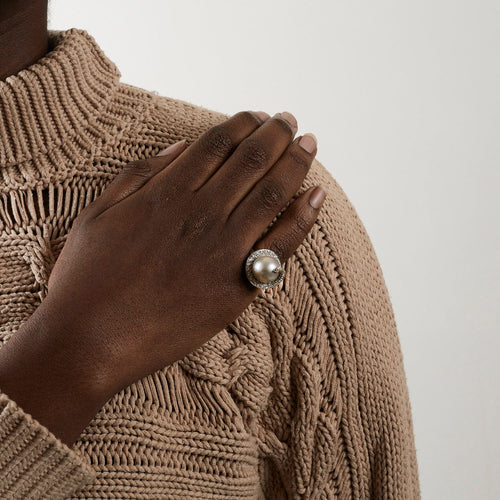 Bague 50 Bague Cocktail Perles de culture et Diamants 58 Facettes DV0416-1