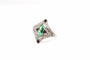 Bague 56 Bague Art déco en platine avec émeraude et diamants 58 Facettes 24962