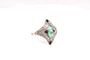 Bague 56 Bague Art déco en platine avec émeraude et diamants 58 Facettes 24962