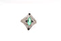 Bague 56 Bague Art déco en platine avec émeraude et diamants 58 Facettes 24962