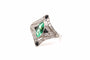 Bague 56 Bague Art déco en platine avec émeraude et diamants 58 Facettes 24962