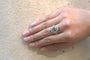 Bague 56 Bague Art déco en platine avec émeraude et diamants 58 Facettes 24962