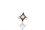 Bague 55 Bague en or jaune et platine avec perle, diamants et saphirs 58 Facettes 24969