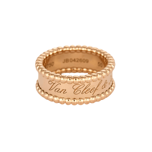 Bague 50 Van Cleef & Arpels - Bague Perlée Signature en or rose 58 Facettes BO/250001 RIV