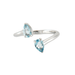 Ring 55 Cross ring Aquamarine 58 Facettes DV0187-3