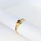 Bague 54 Bague cœur en or jaune et or blanc 18 carats avec rubis 58 Facettes 25020