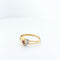 Bague 54 Bague cœur en or jaune et or blanc 18 carats avec rubis 58 Facettes 25020