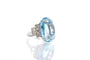 Bague 53 Bague en platine avec aigue-marine et diamants 58 Facettes 25029 25180
