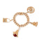 Bracelet Bracelet gourmette à breloques en or rose 18k et cornaline 58 Facettes 1