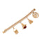 Bracelet Bracelet gourmette à breloques en or rose 18k et cornaline 58 Facettes 1