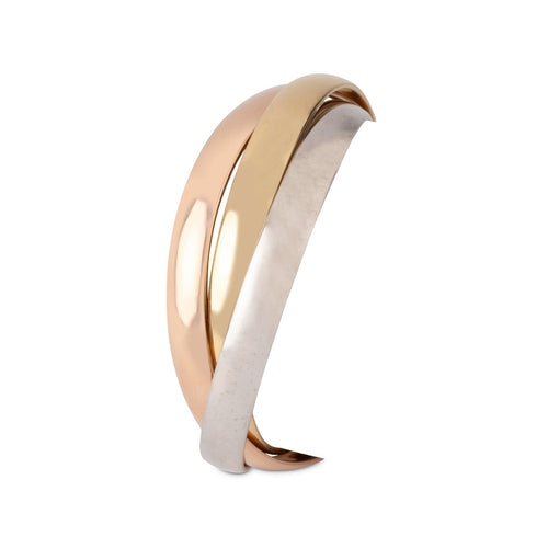 Bracelet Cartier - Bracelet Trinity en or rose, blanc et jaune 58 Facettes 1