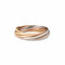 Bague 58 Cartier - Alliance Trinity 7 anneaux en or 3 tons 18k 58 Facettes 1