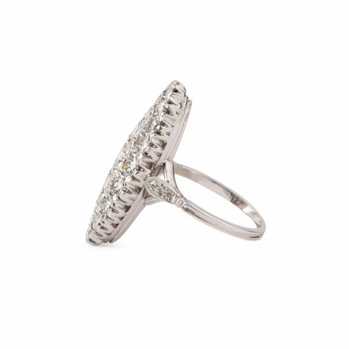 Bague 53 Bague marquise sertie de diamants en or gris 18k 58 Facettes 1