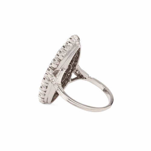Bague 53 Bague marquise sertie de diamants en or gris 18k 58 Facettes 1