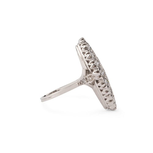 Bague 53 Bague marquise sertie de diamants en or gris 18k 58 Facettes 1