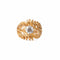 Bague 55 Bague plume sertie d’un diamant taille ancienne en or jaune 18k 58 Facettes 1