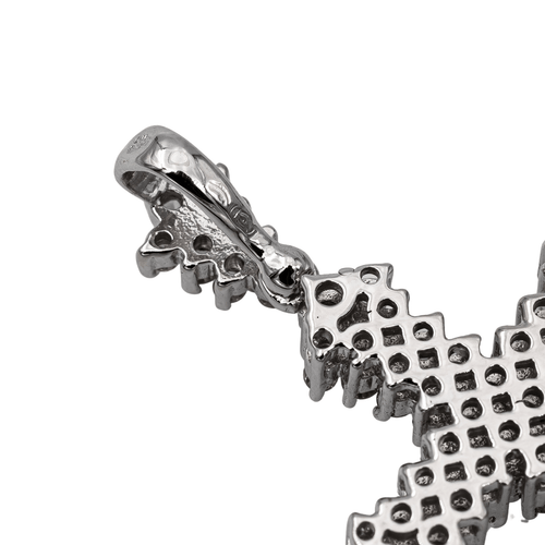 Pendentif Pendentif croix en or blanc 18 carats et diamants 58 Facettes 2505463CN