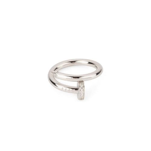 Bague 50 Cartier - Bague Juste un Clou en or gris et diamants 58 Facettes