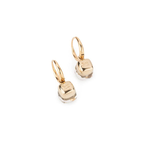 Boucles d'oreilles Pomellato Nudo - Boucles d'oreilles en or rose 18k et cristal de roche 58 Facettes 1