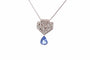 Collier Collier pendentif Art déco en diamants et saphir de 6,05 ct 58 Facettes 26786-26227