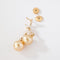 Boucles d'oreilles Boucles d'oreilles pendantes en or jaune, diamants et perle des mers du Sud 58 Facettes 1