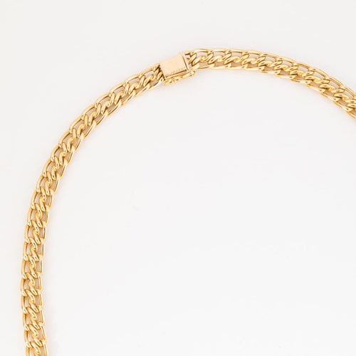 Collier Aldebert - Collier maille gourmette en or jaune 18k et diamant 58 Facettes 1