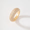 Bague 59 Chaumet - Bague jonc Pneu pavée en or jaune et diamants 58 Facettes 1