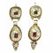Boucles d'oreilles Boucles d’oreilles ibériques baroques en or jaune 14K et grenats 58 Facettes 25115-0314
