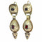 Boucles d'oreilles Boucles d’oreilles ibériques baroques en or jaune 14K et grenats 58 Facettes 25115-0314