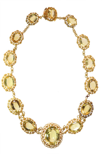 Collier Collier historique vers 1820 en or jaune 18K et citrines 58 Facettes 25125-0132