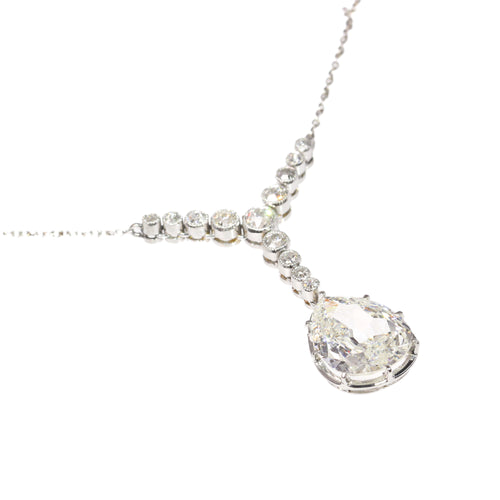 Collier Art déco - Collier pendentif en platine avec diamant poire 58 Facettes 25203-0190