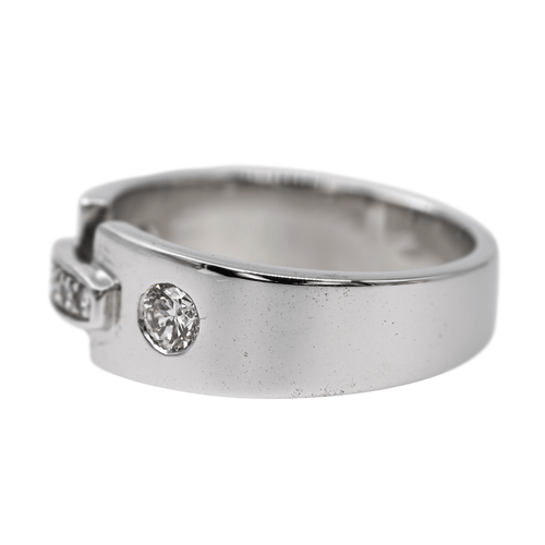 Bague 47 Bague en or blanc 18 carats sertie de diamants 58 Facettes 2527582CN