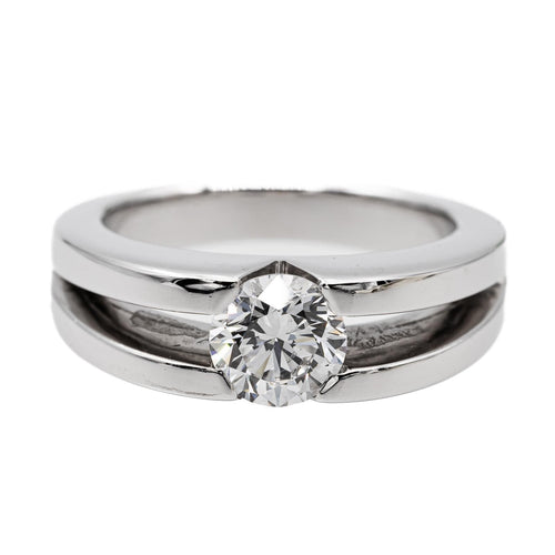 Bague 49 Bague Solitaire Or blanc Diamant 58 Facettes 2529125CN