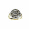Bague 49 Bague cluster en or jaune 14K, argent et diamants taille table (vers 1600) 58 Facettes 25296-0103