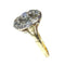 Bague 49 Bague cluster en or jaune 14K, argent et diamants taille table (vers 1600) 58 Facettes 25296-0103