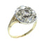Bague 49 Bague cluster en or jaune 14K, argent et diamants taille table (vers 1600) 58 Facettes 25296-0103